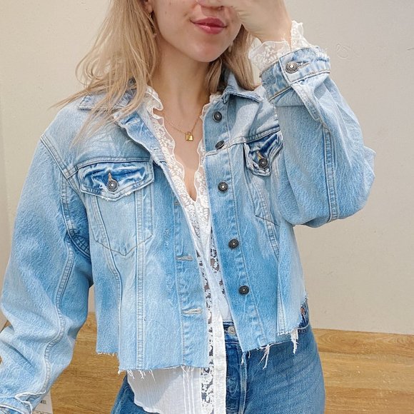 NWT Free People Amelia Slouchy Trucker Jacket - Picture 6 of 7